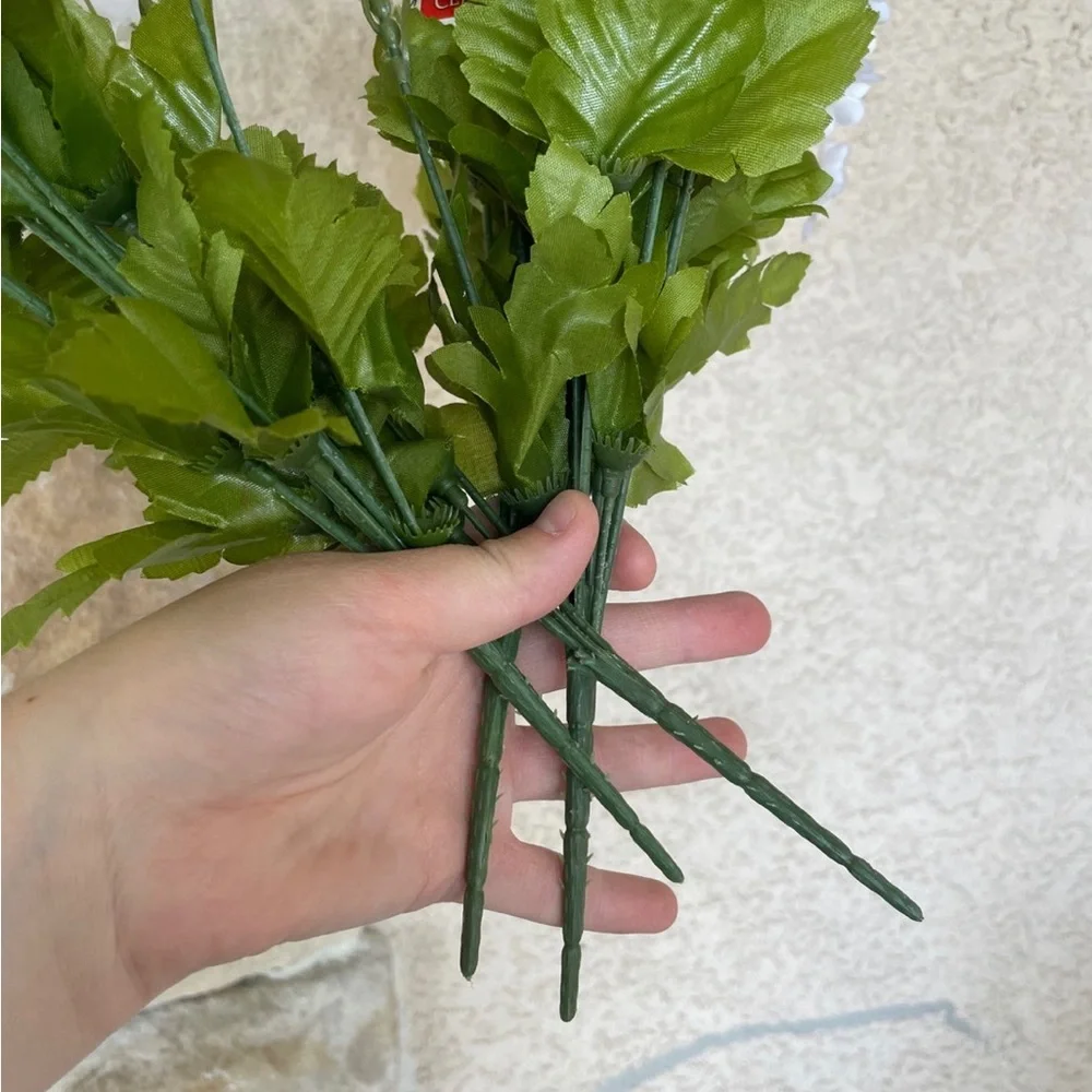 White flower stems